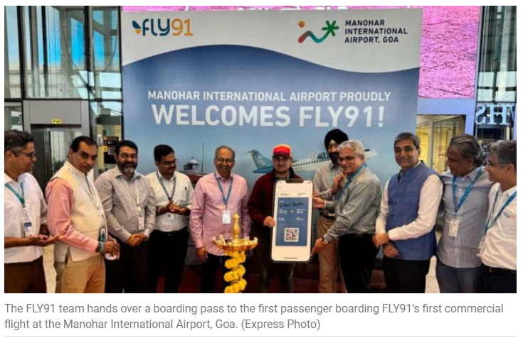 New airline enters Indian aviation sector: FLY91 begins commercial operations from Goa