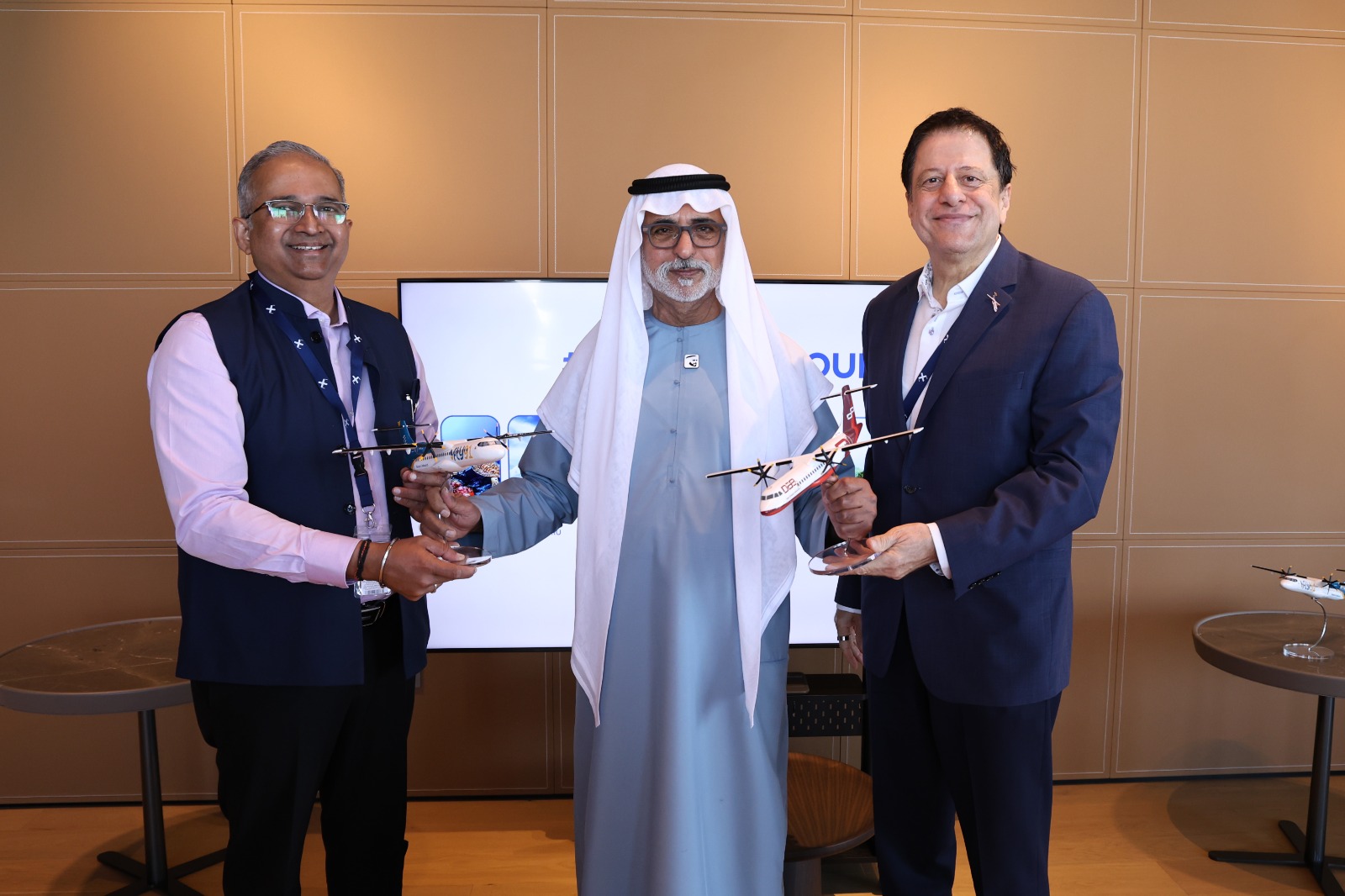 Nahyan bin Mubarak witnesses induction of two ATR 72-600 aircraft into FLY91 fleet in Dubai